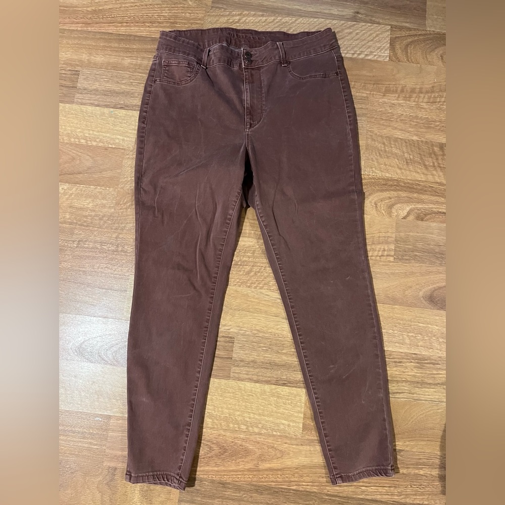 Maurice’s Muted Truffle Double Button Jeggings